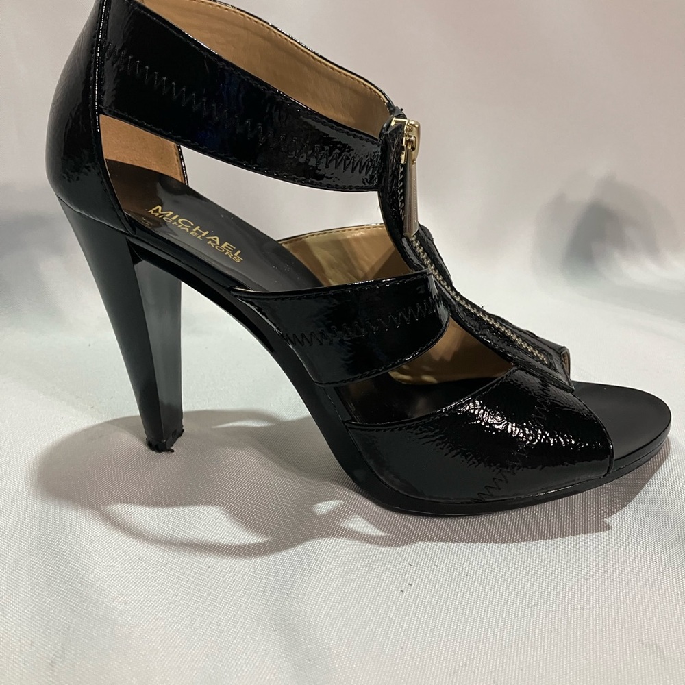 Michael Kors Glossy Black Heeled Sandals